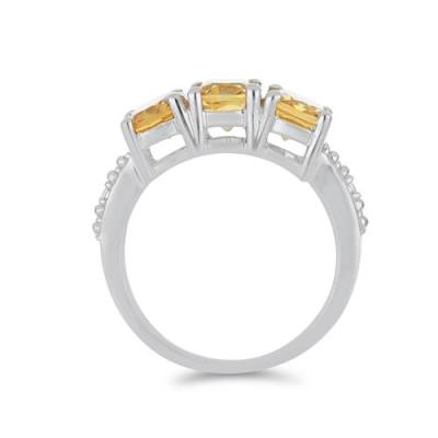 BUY NATURAL CITRINE GEMSTONE RING IN STERLING SILVER 